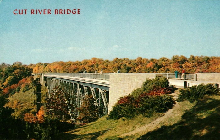 Cut River Bridge - Postcard (newer photo)